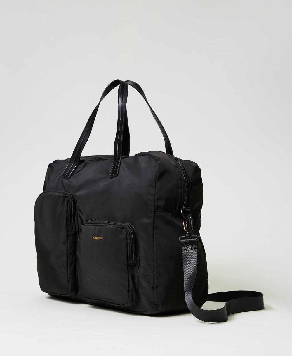 Scee by twin set Borsa shopper in tessuto tecnico Saldi Di Fabbrica