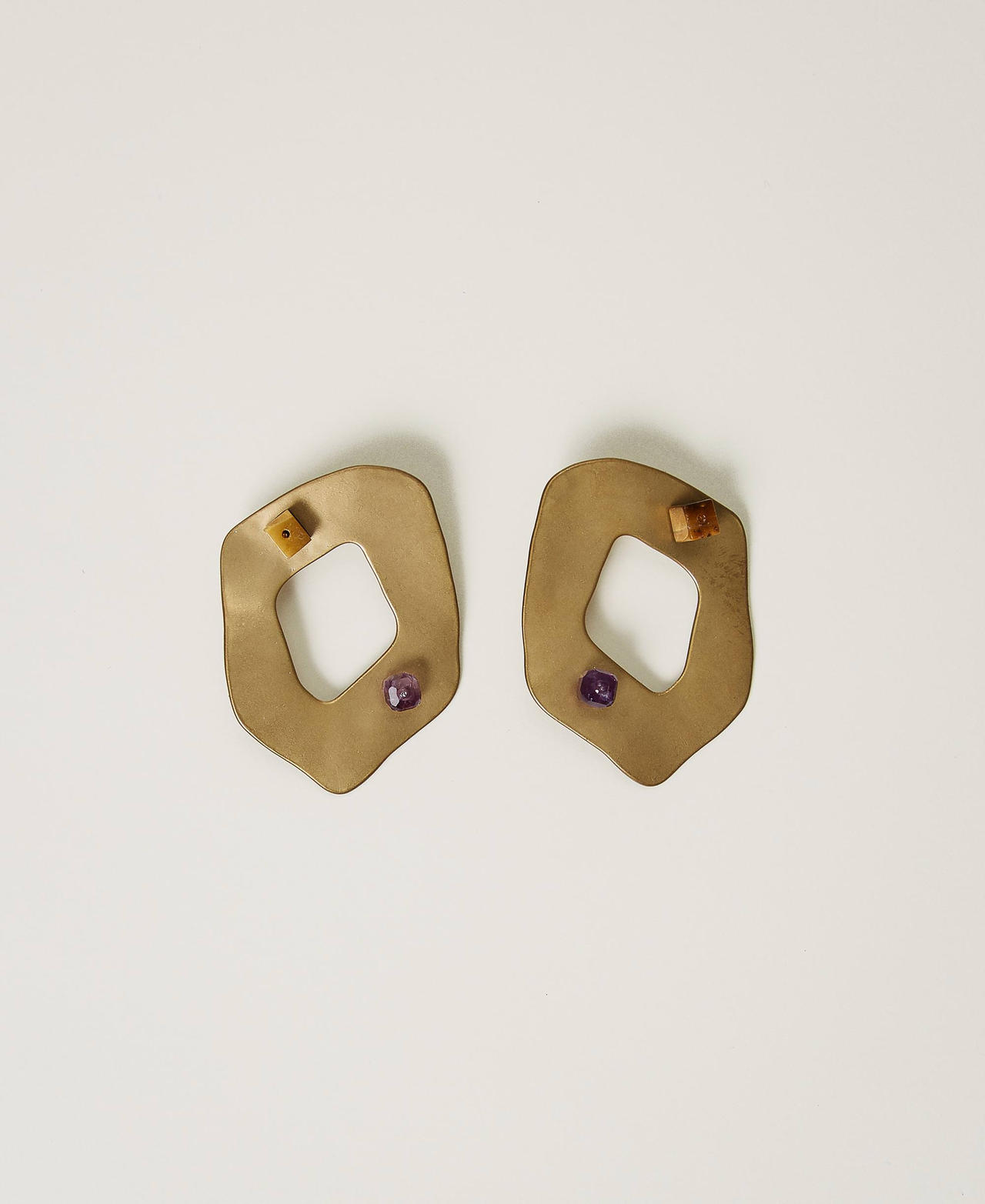 Scee by twin set Orecchino ovale in metallo