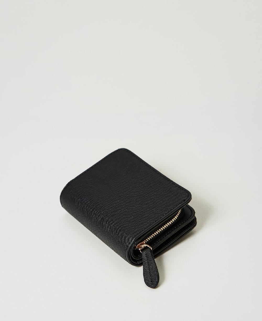 Scee by twin set Portafoglio con zip e bottone Oval T Nuova