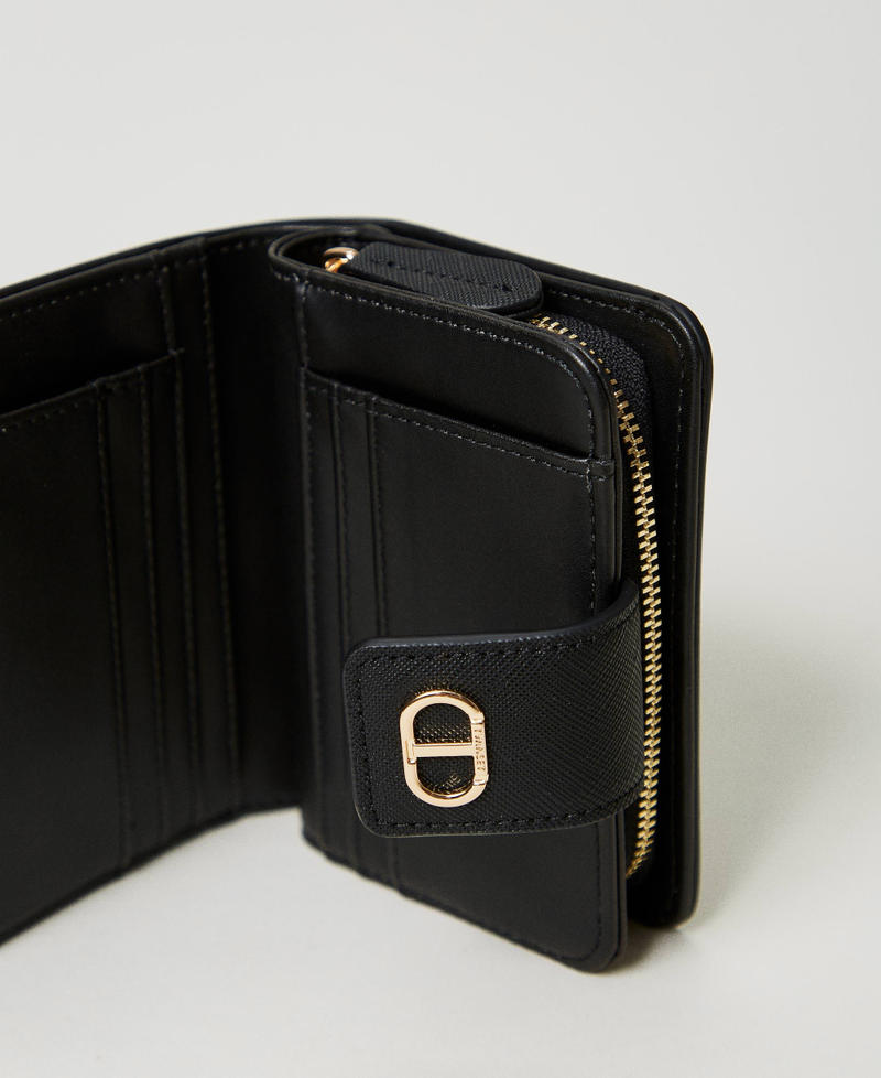 Scee by twin set Portafoglio con zip e bottone Oval T Nuova