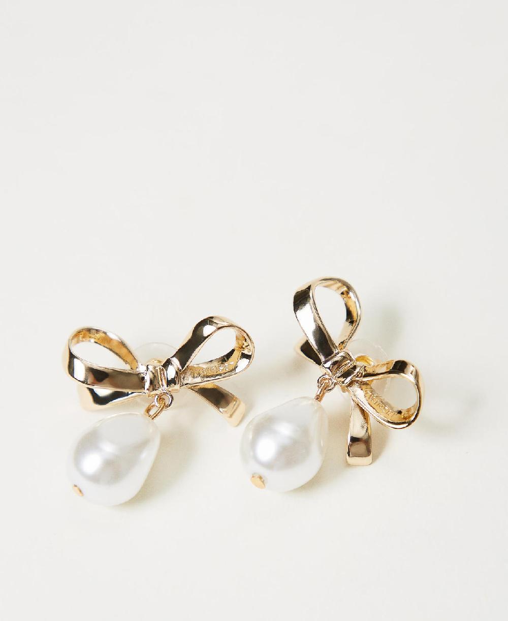 Scee by twin set Orecchini a fiocco con perla Italy