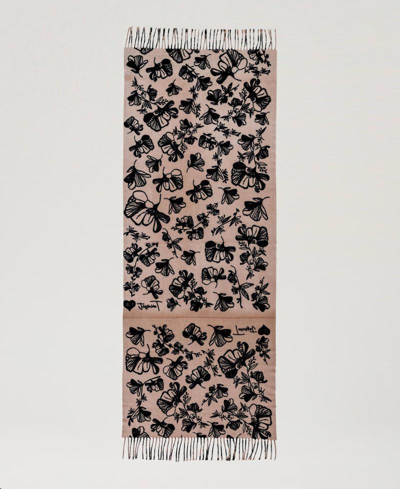 Scee by twin set Stola in panno a fiori In Linea