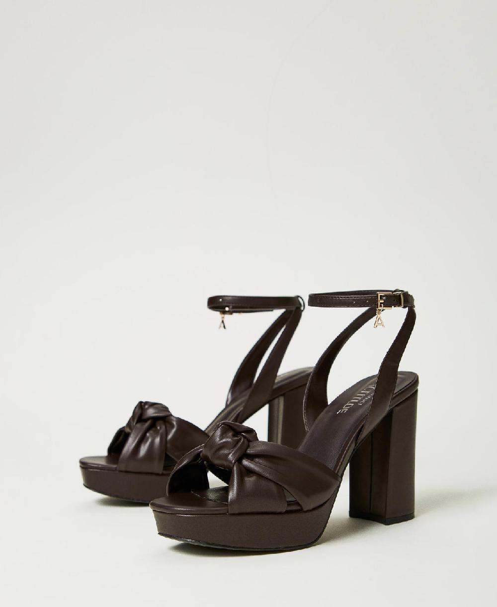 Scee by twin set Sandali platform con nodo Promozione Limitata