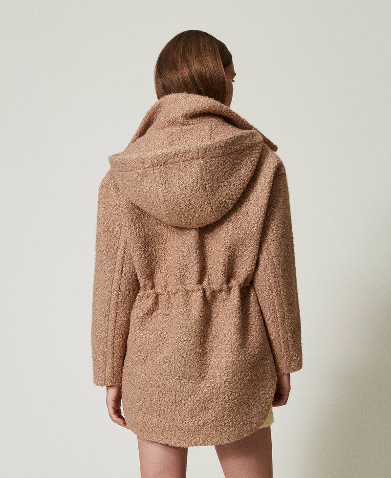 Scee by twin set Cappotto parka in panno arricciato Shopping Online