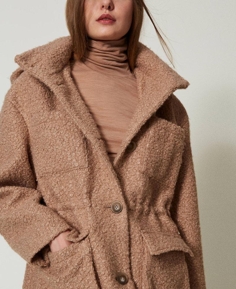 Scee by twin set Cappotto parka in panno arricciato Shopping Online