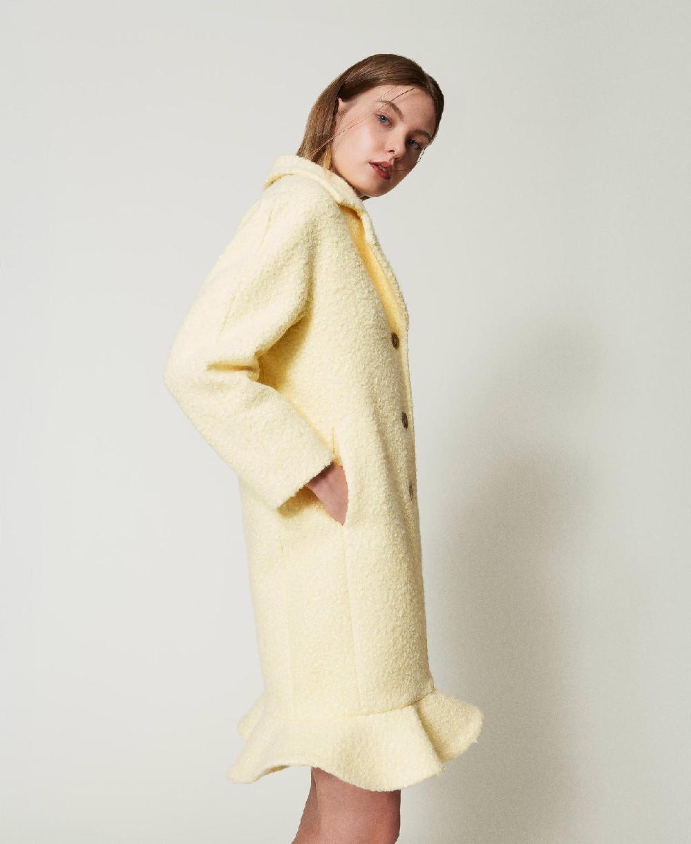 Scee by twin set Cappotto in panno arricciato Presa