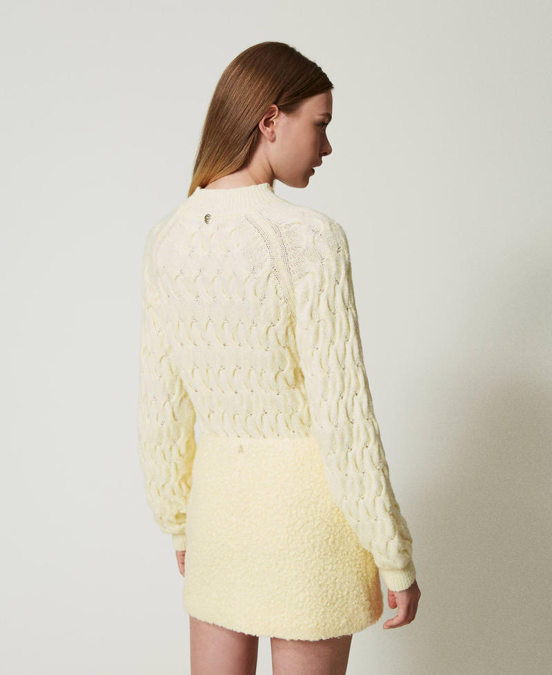 Scee by twin set Maglia lupetto in misto lana con trecce Sconto