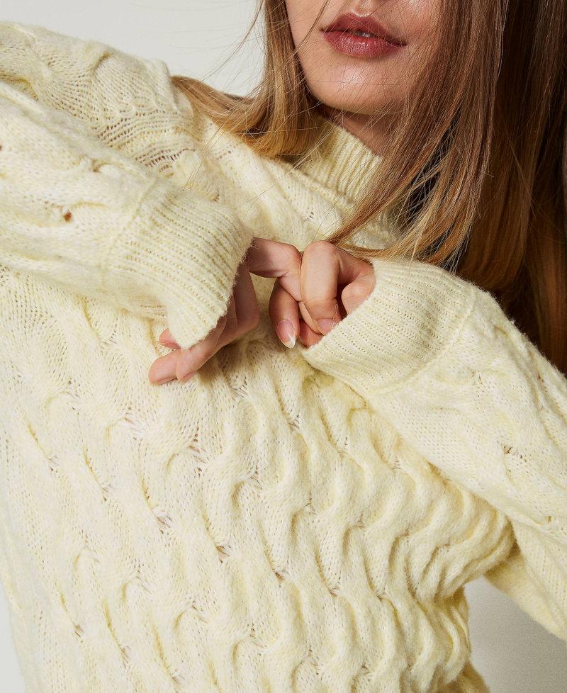 Scee by twin set Maglia lupetto in misto lana con trecce Sconto