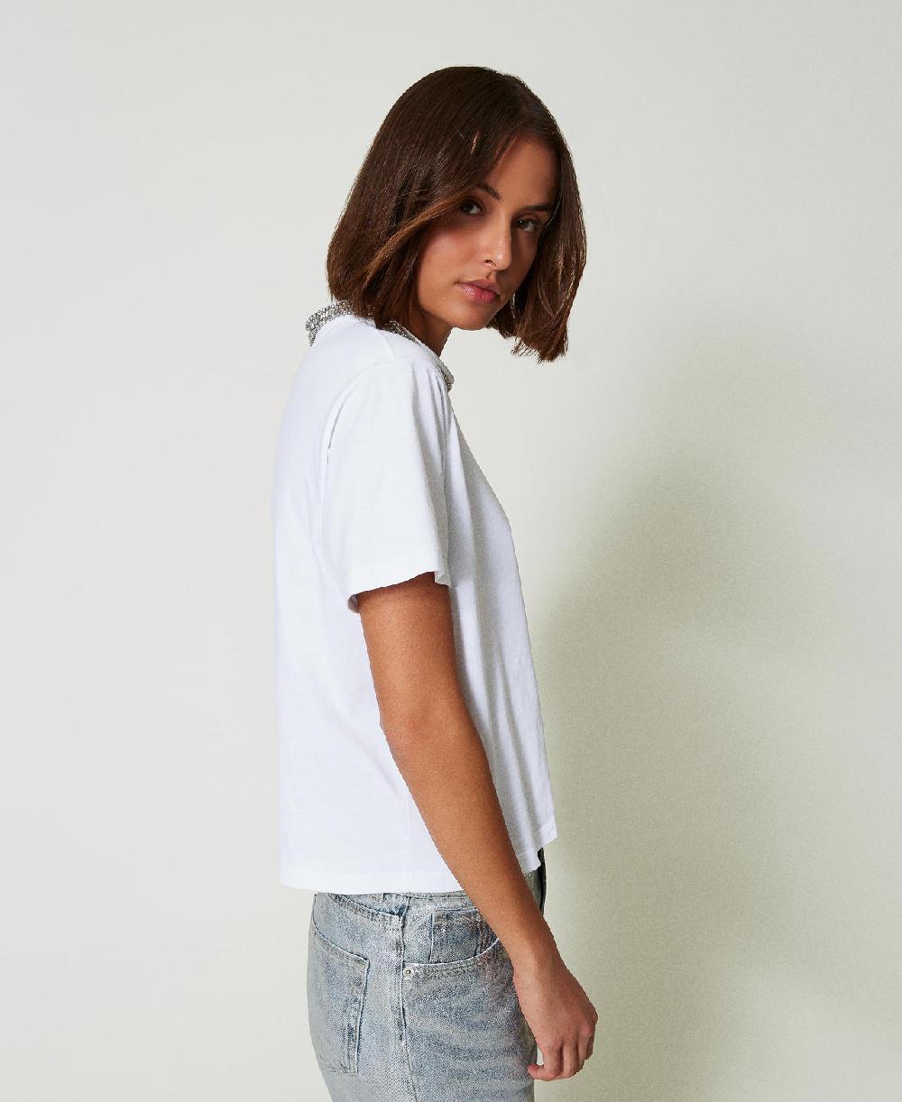 Scee by twin set T-shirt con ricamo a mano Economico