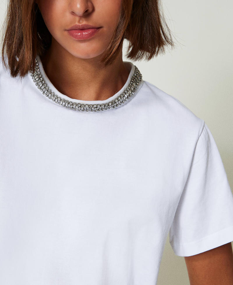 Scee by twin set T-shirt con ricamo a mano Economico