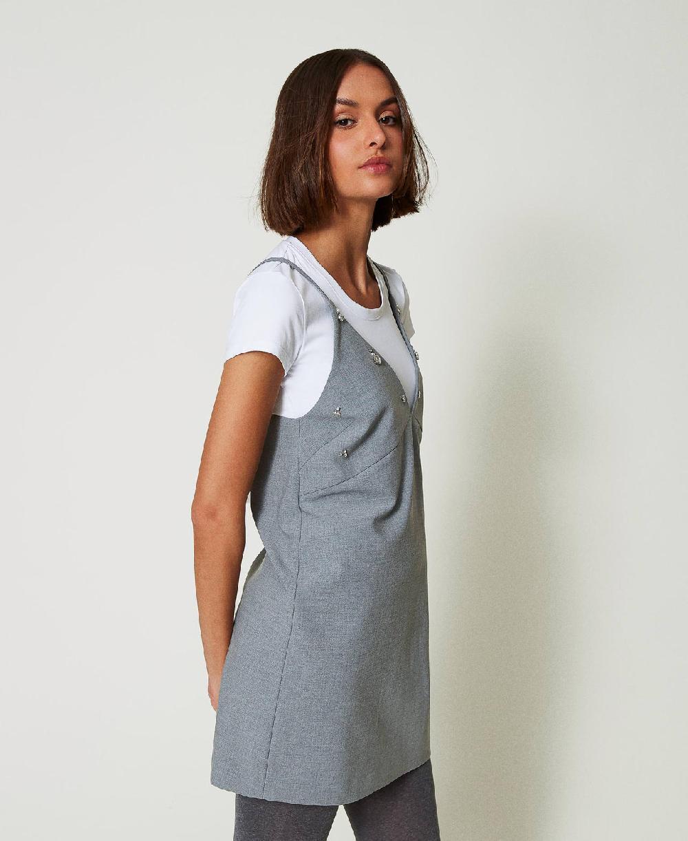 Scee by twin set Abito corto con ricami e T-shirt Outlet