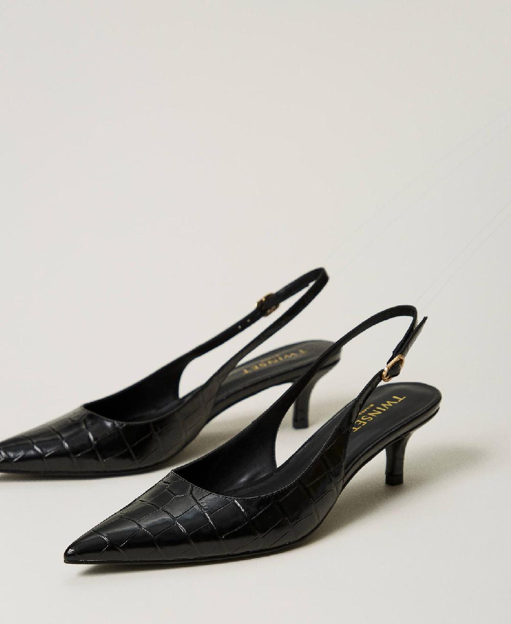 Scee by twin set Décolleté sling back a stampa cocco I Più Venduti