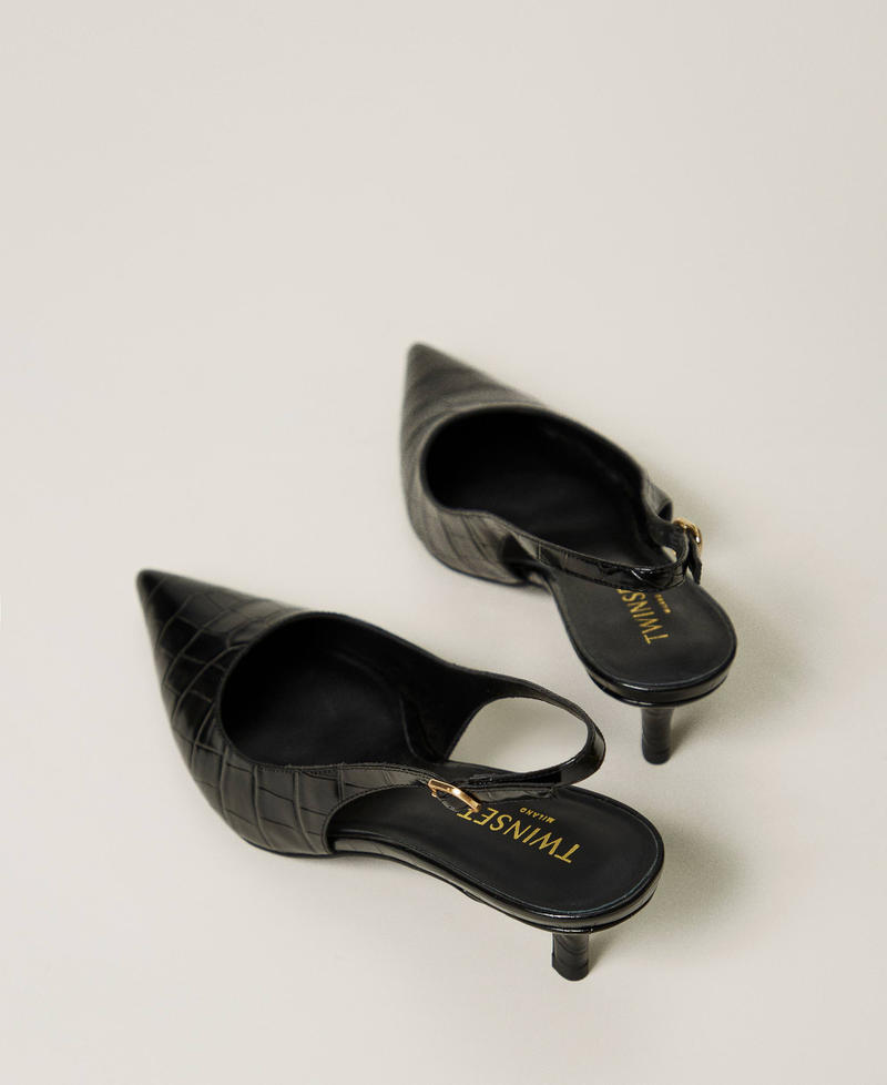 Scee by twin set Décolleté sling back a stampa cocco I Più Venduti