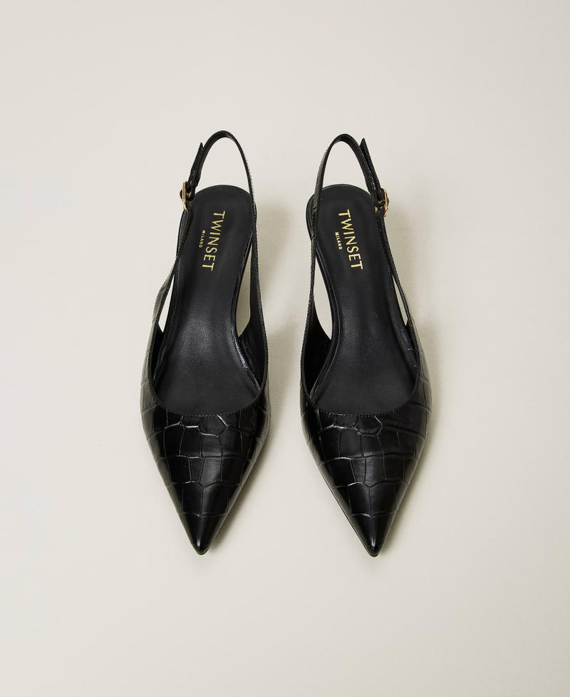 Scee by twin set Décolleté sling back a stampa cocco I Più Venduti