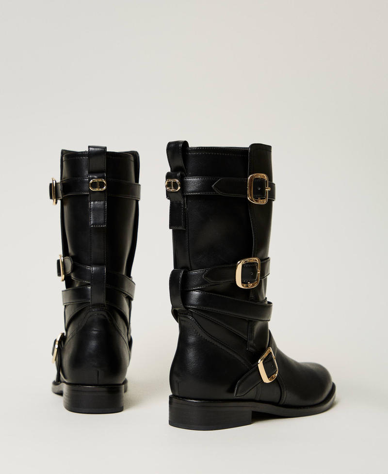 Scee by twin set Stivali biker con cinturini Qualità
