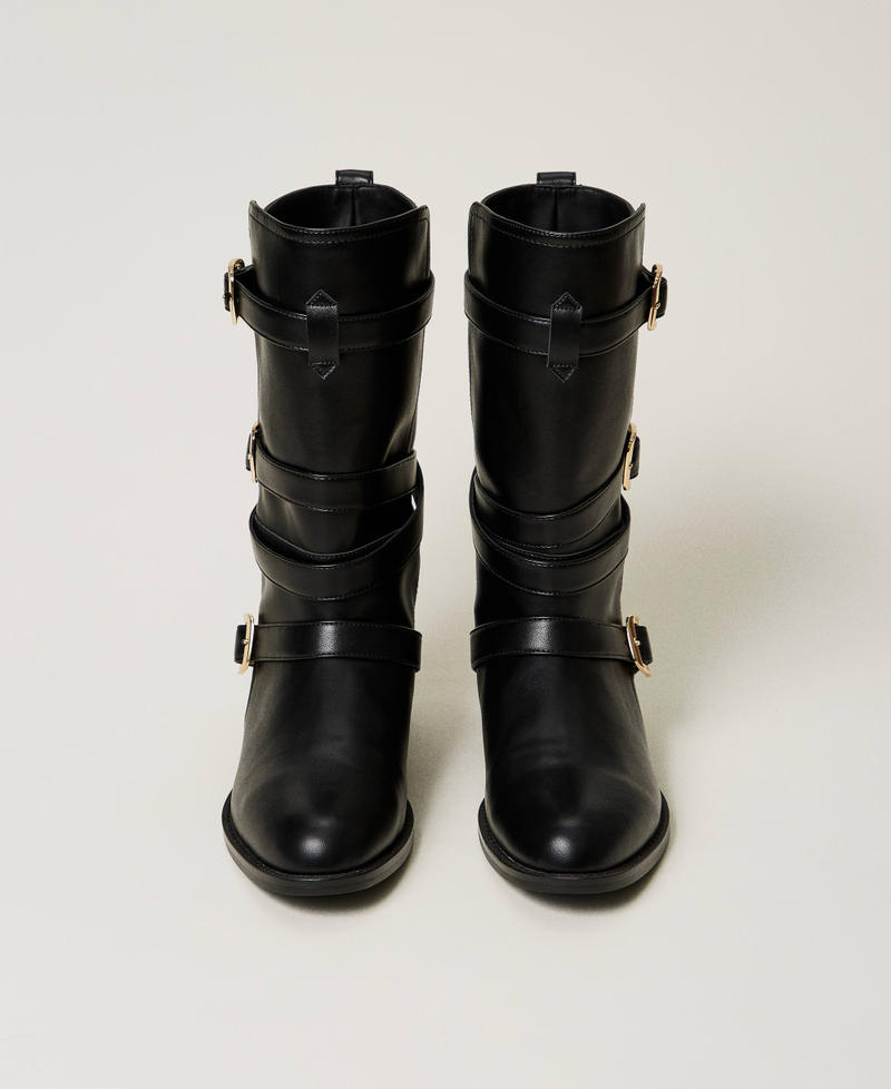 Scee by twin set Stivali biker con cinturini Qualità