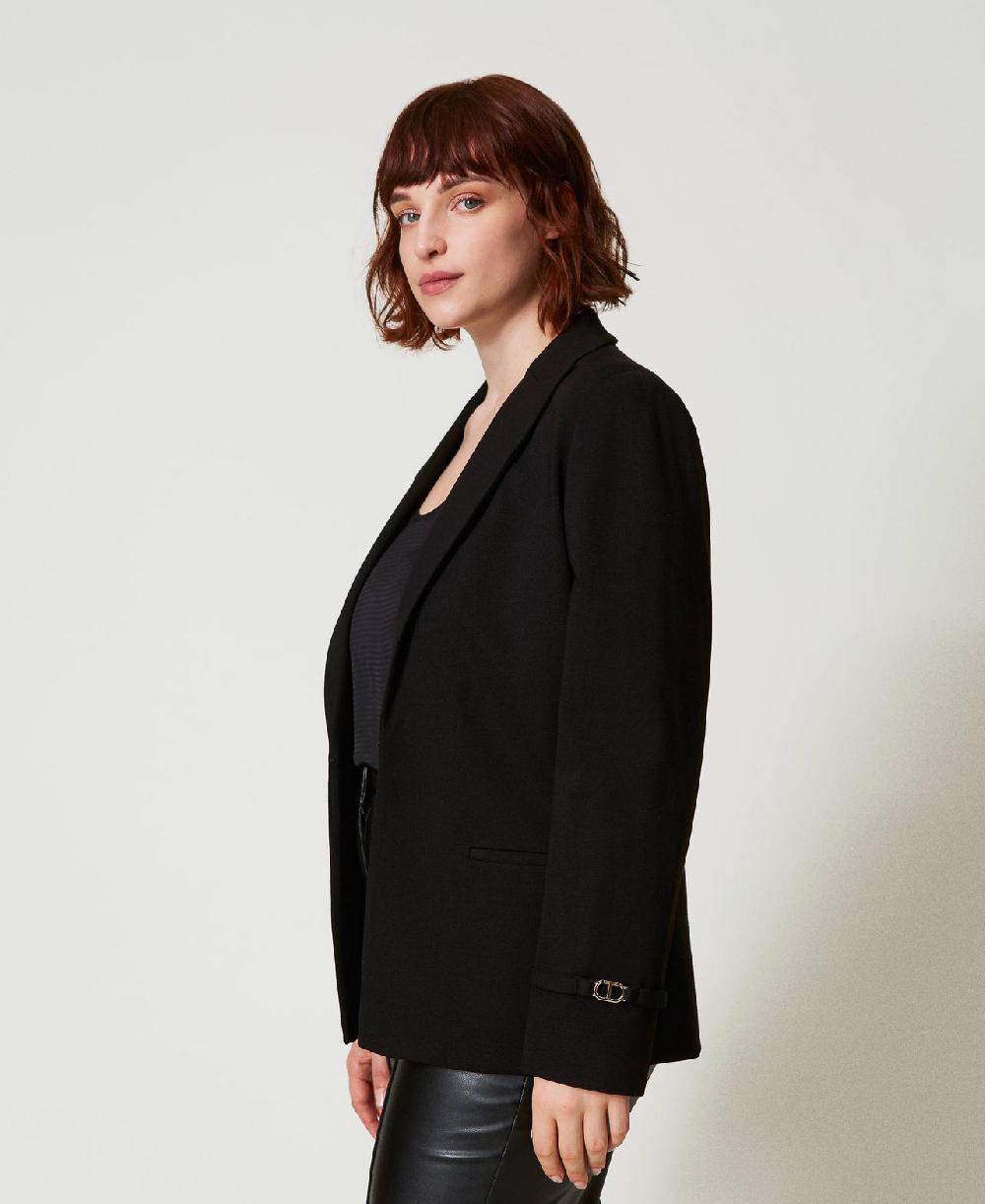 Scee by twin set Giacca blazer con cinturino Oval T Spedizione Gratuita