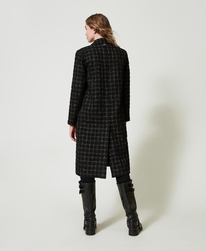 Scee by twin set Cappotto bouclé a disegno check Soddisfazione Garantita