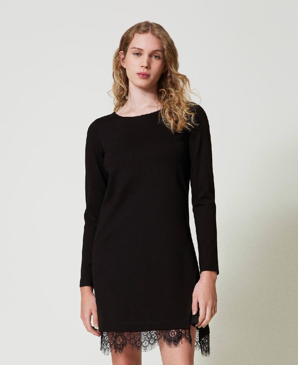 Scee by twin set Abito corto con pizzo Promozione Limitata