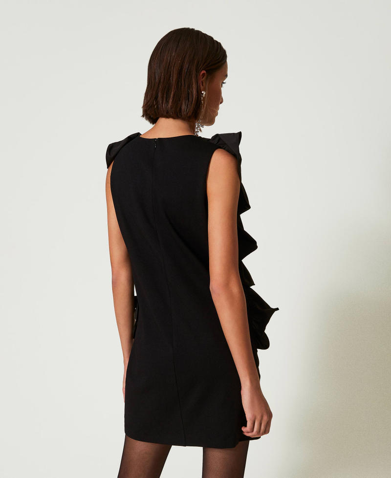 Scee by twin set Abito corto con volant in georgette Sottocosto