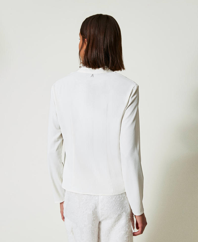Scee by twin set Blusa in crêpe de Chine riciclato Presa