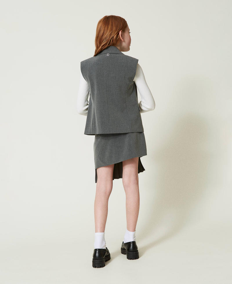 Scee by twin set Gilet monopetto in flanella Economico