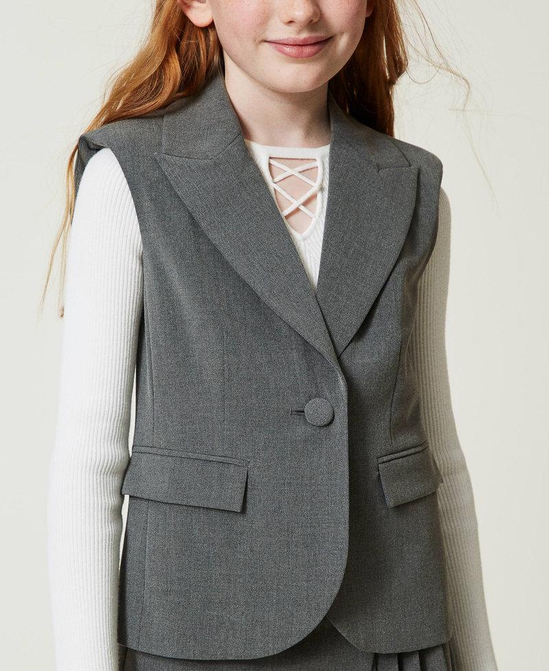Scee by twin set Gilet monopetto in flanella Economico