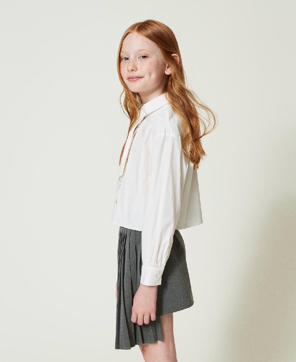 Scee by twin set Camicia in popeline con cravatta Outlet