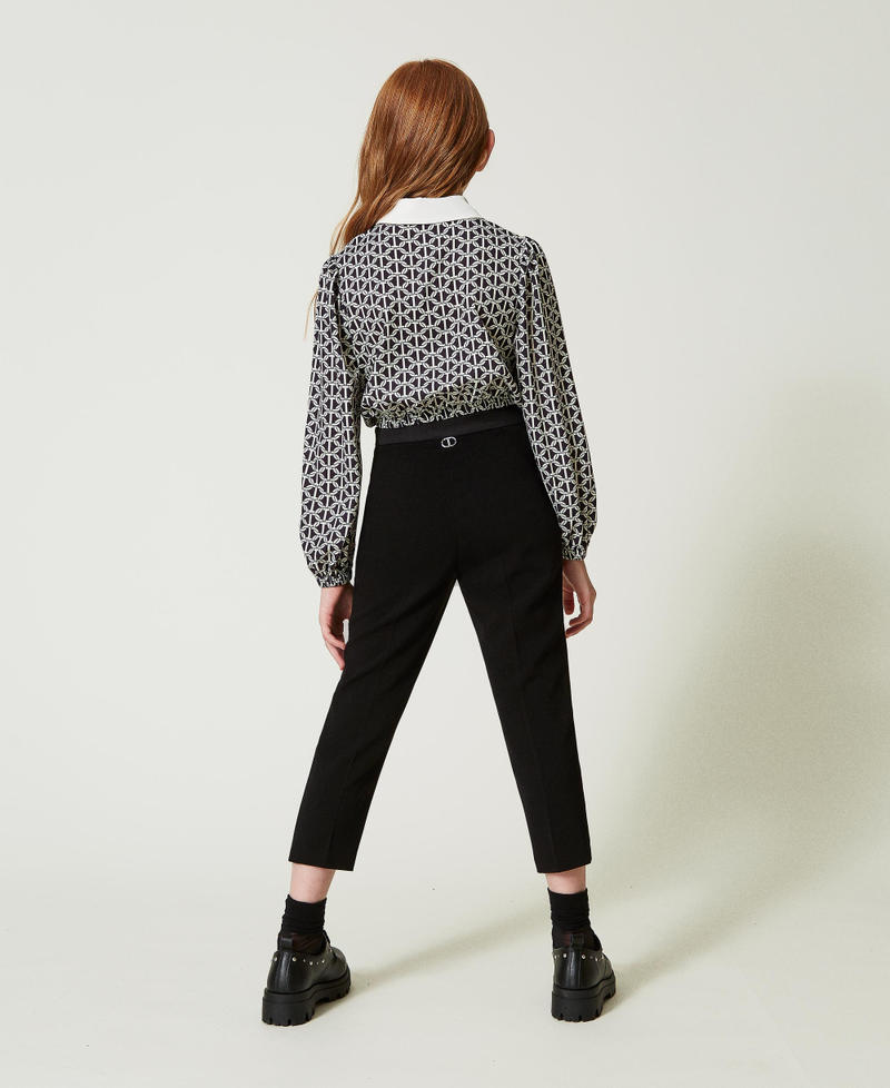 Scee by twin set Pantaloni a sigaretta in flanella Vendite Flash