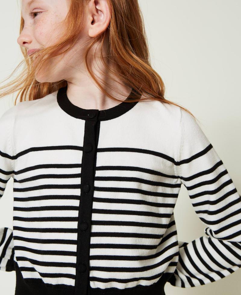 Scee by twin set Cardigan a righe con logo jacquard Nuova
