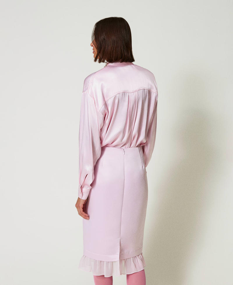 Scee by twin set Camicia in raso martellato Affare Del Giorno
