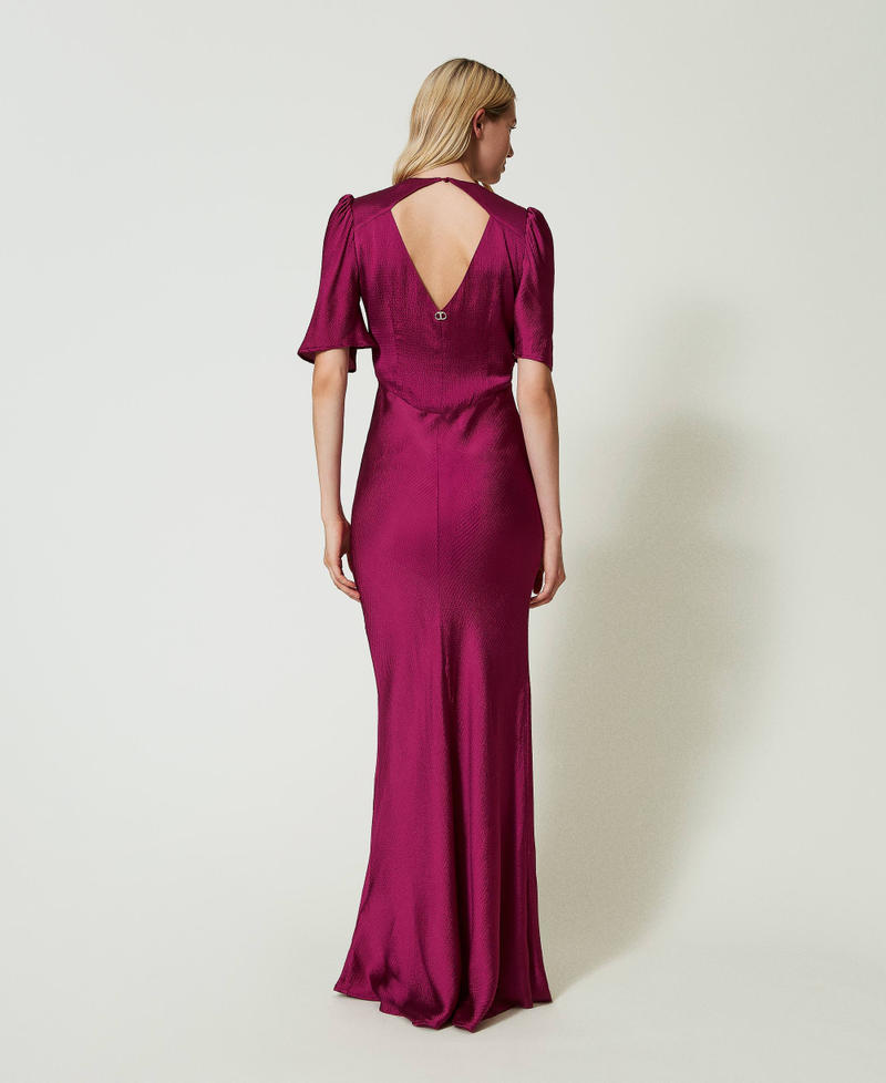 Scee by twin set Abito lungo in raso martellato Online