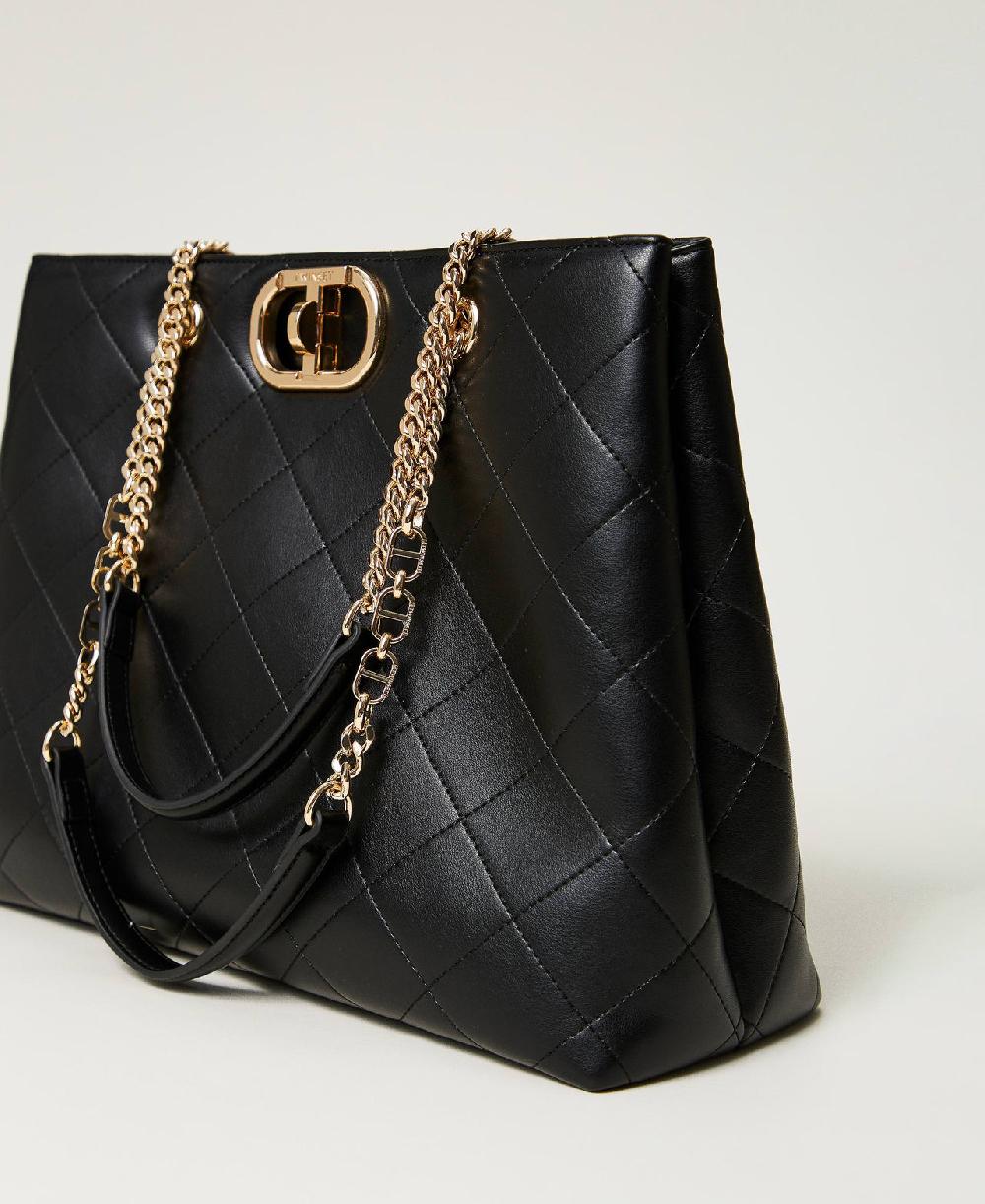 Scee by twin set Borsa shopper con chiusura Oval T In Saldo
