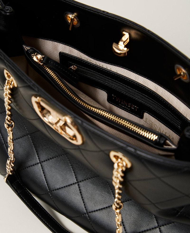 Scee by twin set Borsa shopper con chiusura Oval T In Saldo