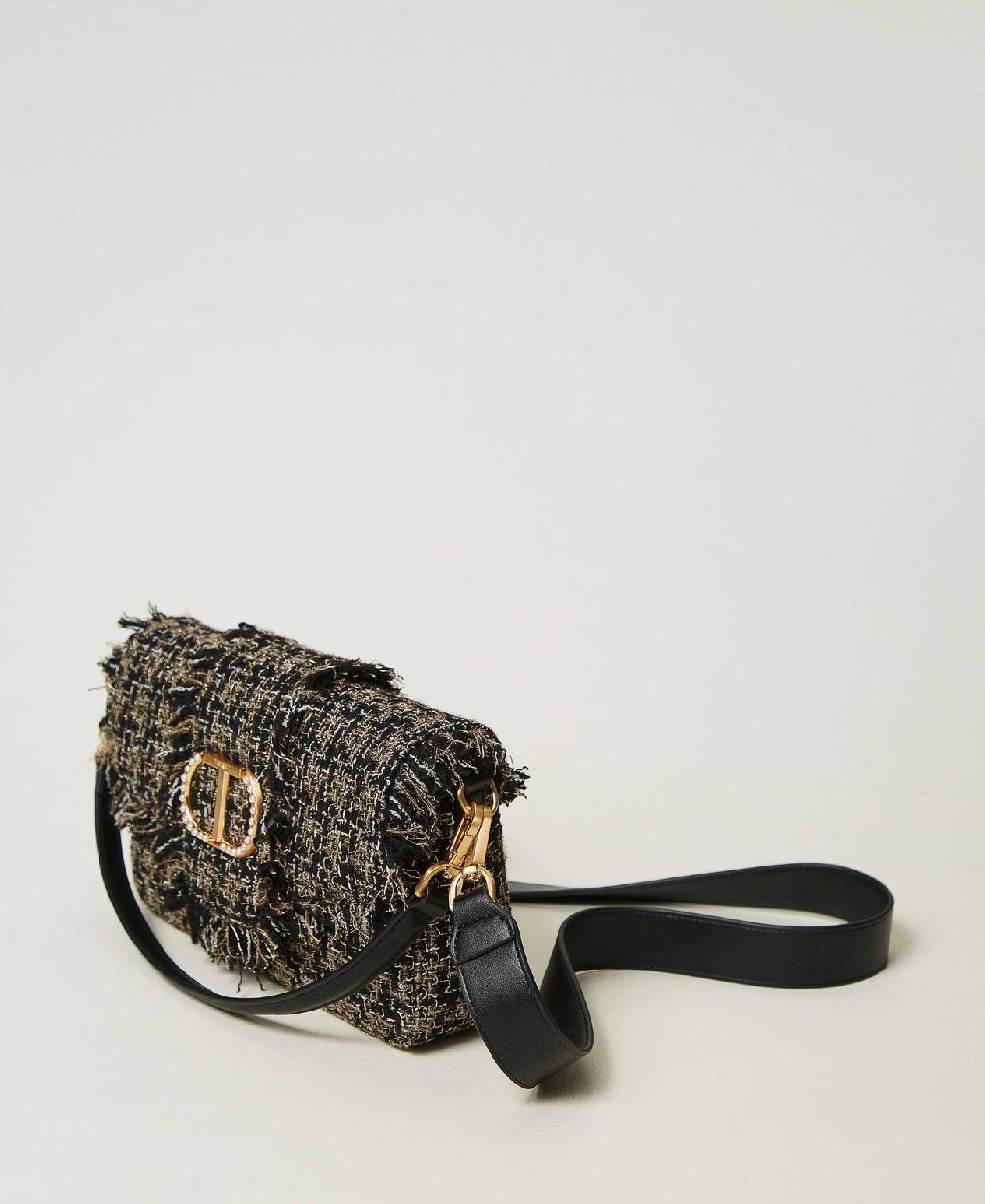 Scee by twin set Borsa a tracolla 'Amie' media in tweed Nuovo