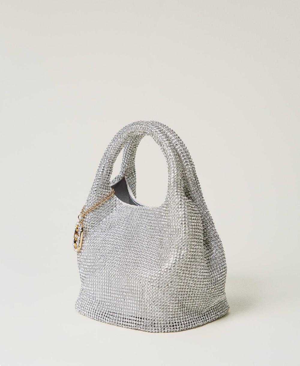 Scee by twin set Borsa 'Rendez-Vous' in strass e charm Oval T Negozi Online