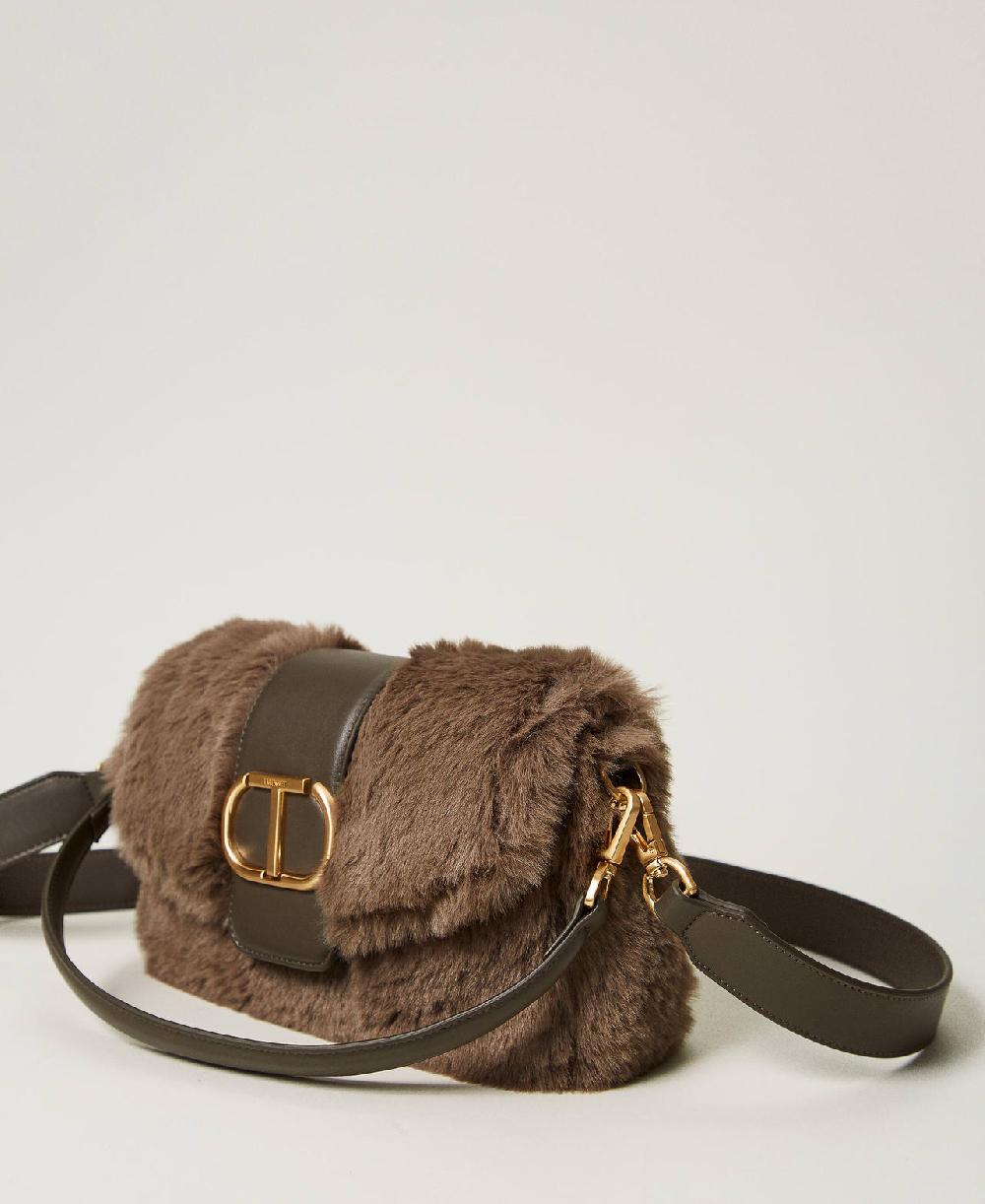 Scee by twin set Borsa a tracolla 'Amie' media in faux fur Fino Al -60%