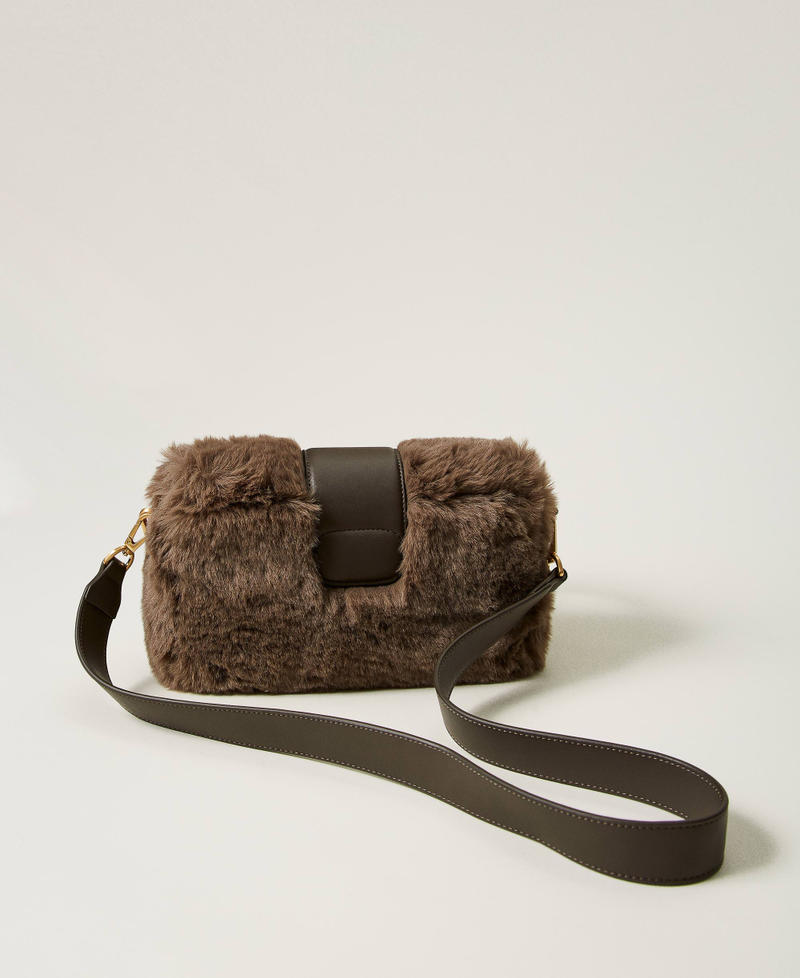 Scee by twin set Borsa a tracolla 'Amie' media in faux fur Fino Al -60%