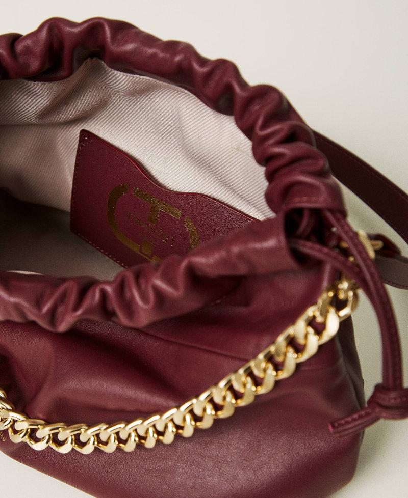 Scee by twin set Borsa a tracolla in pelle con coulisse Affare Del Giorno