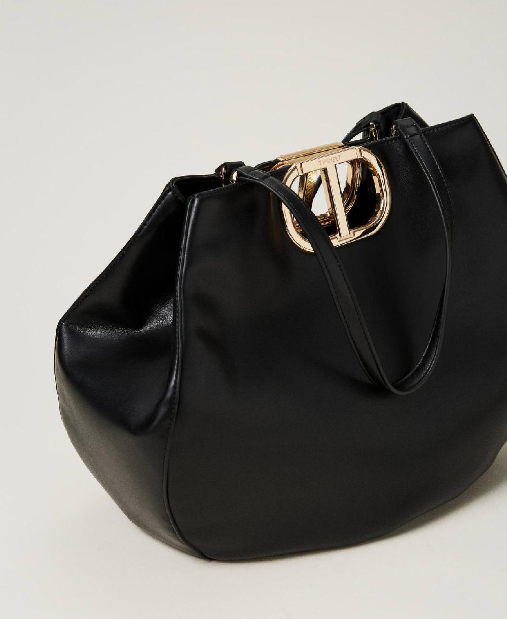 Scee by twin set Borsa shopper 'Lila' con manico Oval T Presa