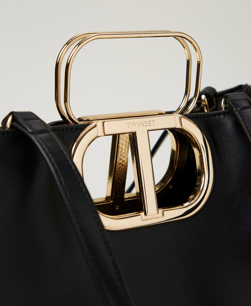 Scee by twin set Borsa shopper 'Lila' con manico Oval T Presa