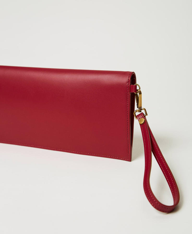 Scee by twin set Clutch in pelle con logo In Vendita