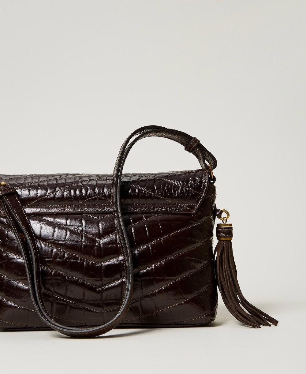 Scee by twin set Borsa a tracolla 'Dreamy' media in pelle stampa cocco Vendita Economica
