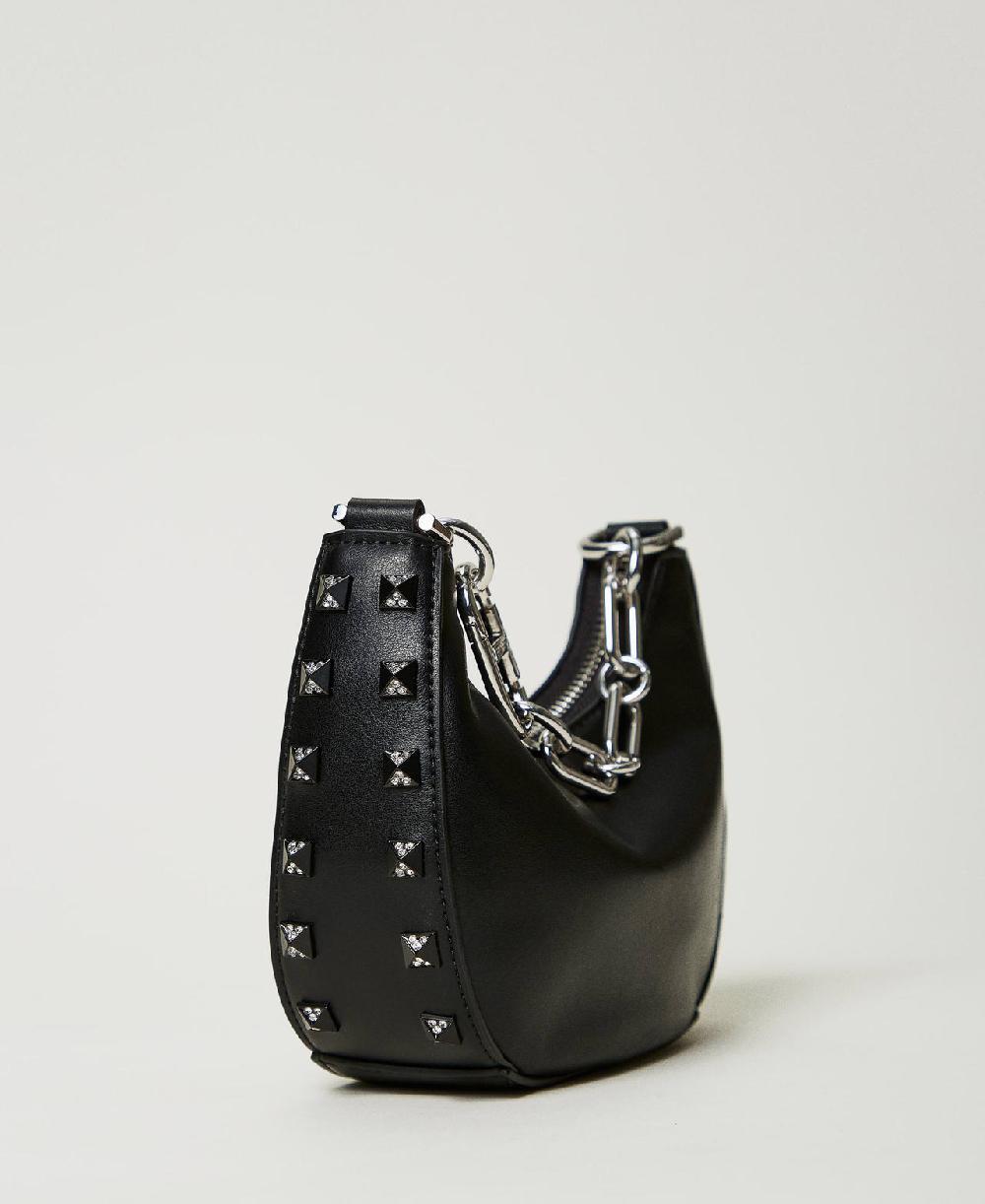 Scee by twin set Borsa ‘Mini Croissant’ con borchie 2025