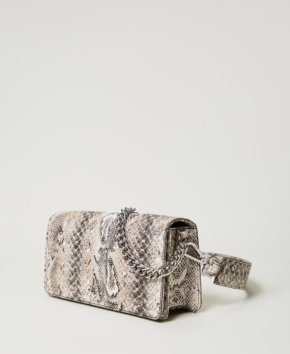 Scee by twin set Borsa a tracolla con stampa snake Promozione