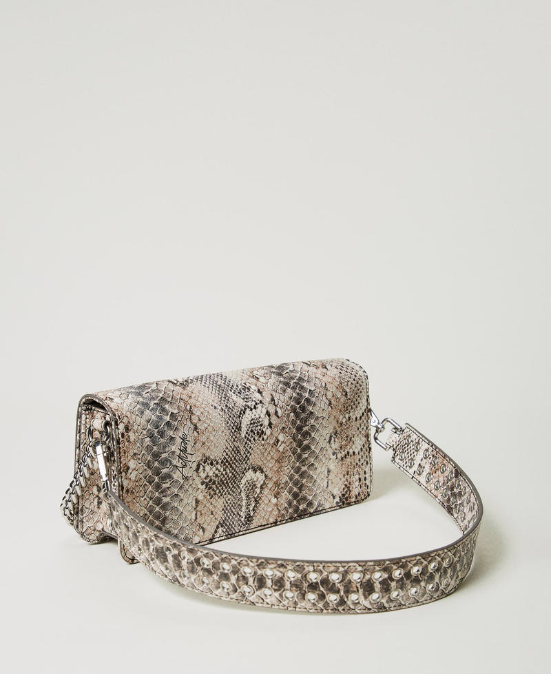 Scee by twin set Borsa a tracolla con stampa snake Promozione