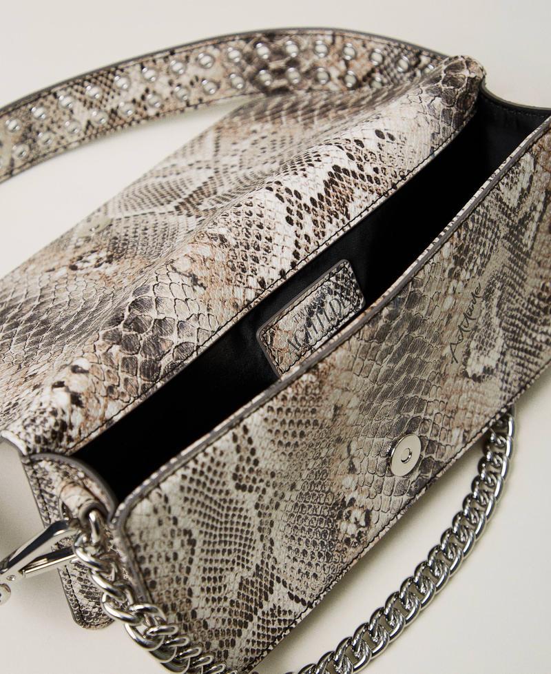 Scee by twin set Borsa a tracolla con stampa snake Promozione