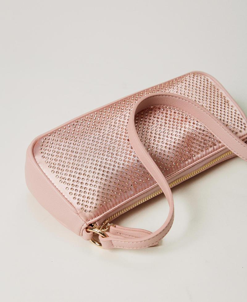 Scee by twin set Mini borsa in raso con strass e Oval T Spedizione Gratuita