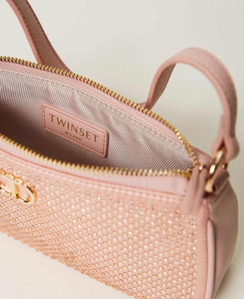 Scee by twin set Mini borsa in raso con strass e Oval T Spedizione Gratuita