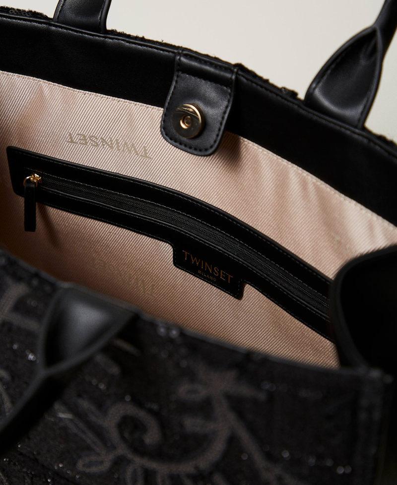 Scee by twin set Borsa shopper 'Victoria' con ricamo e logo Fino al 65% di sconto
